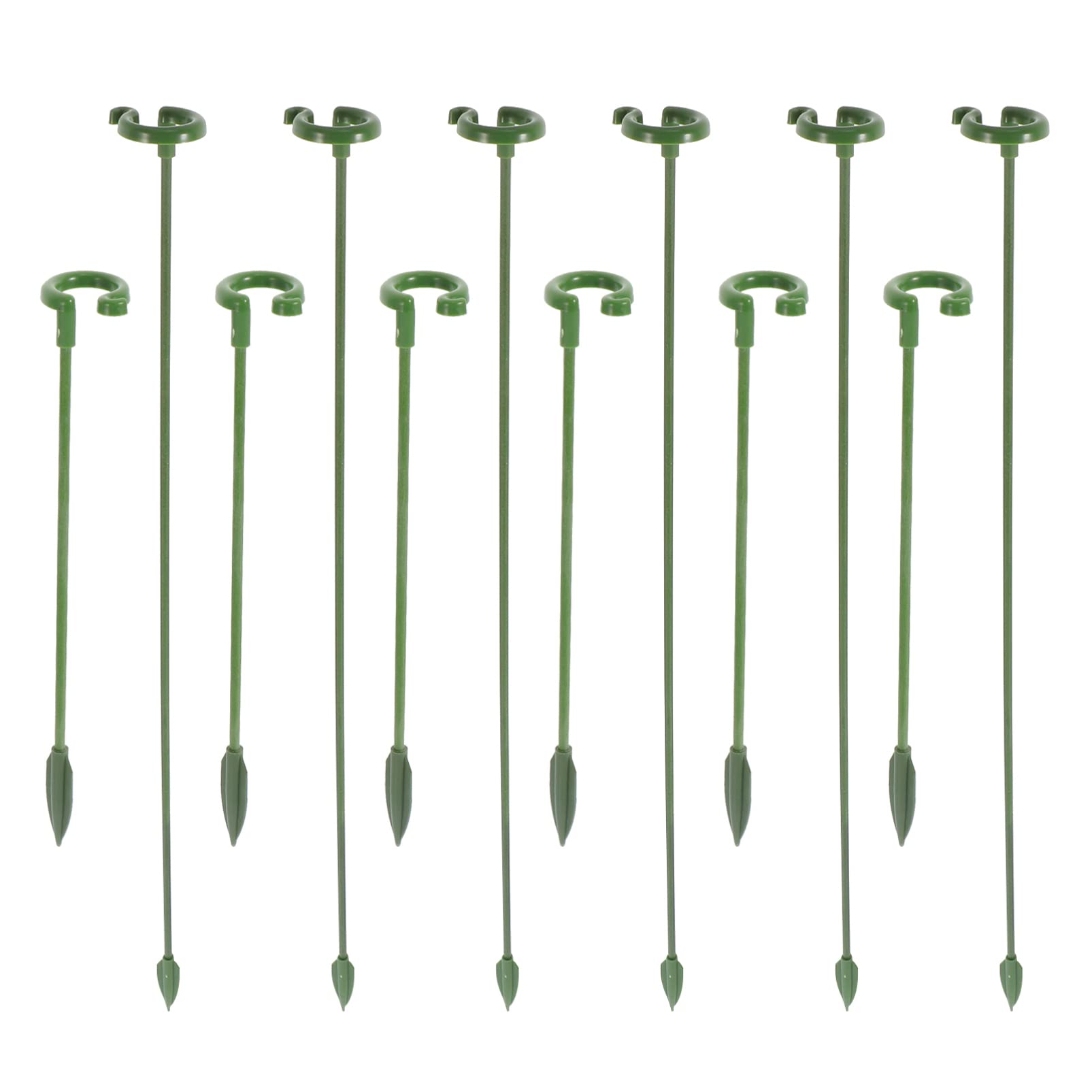 Yardwe 20pcs Single Stem Plant Support Stakes Fiberglass Garden Stakes Plant Support Ring Border Support Cage Climbing Trellis for Tomato, Rose, Vine 17cm, 37cm