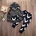 oklady Toddler Infant Baby Boys Deer Long Sleeve Hoodie Tops Sweatsuit Pants Outfit Set(0-3 Months)