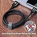 【2 Pack】INIU USB Type C Cable 3.3ft Fast Charging Cable with Organizing Strap Nylon Braided Aluminum Connector Durable Charging Cord for Samsung Note 8 Galaxy S8 Plus Pixel OnePlus LG and More