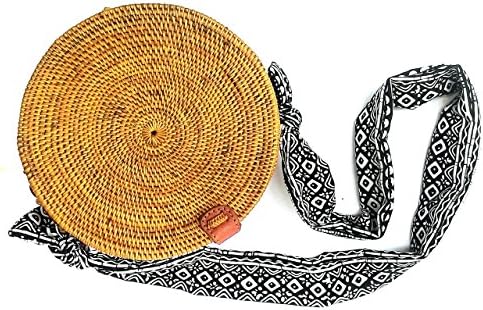 Bali Bag Rattan Round Straw Basket shoulder blogger fave