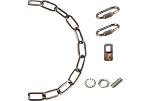 Arncmiv Pendant Light Fixture Chain,Heavy Duty Chain for Light Fixture,Black Ceiling Light Fixture Extra Lighting Chains (Green Bronze,80 inch)