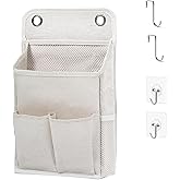 Someteth Hanging Basket for Organizing, Wall Organizer with Pockets and Over The Door Organizer，Can for Home, Closet, Office and Camper (1 White)