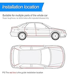 BLAU GRUN Car Door Edge Guards, Universal Rubber