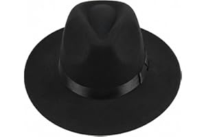 Black Classic Trilby Fedora Hat with Belt Band Short Brim Felt Wool Party Hats Gangster Hat Costume Accessories
