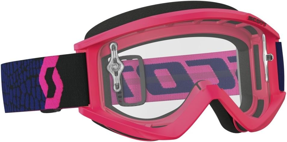 Scott Sports USA - 246485-5406113 Unisex-Adult Recoil Xi Goggles (Blue/Fluorescent Pink/ Clear Works, One Size)