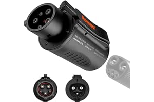 Romaa NACS to J1772 Charging Adapter – Tesla to J1772 Adapter, Max 60A 250V, NACS Converter, Compatible with Tesla Wall Connector, Destination Charger & Mobile Connector for J1772 Electric Vehicles