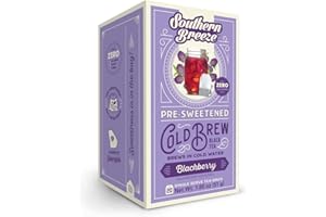 Southern Breeze Cold Brew Sweet Tea Blackberry Iced Tea with Black Tea and Zero Carbs Zero Sugar, 20 Individually Wrapped Tea Bags Southern Sweet Tea Iced Tea Beverage