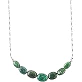 Gemstone Oval Beads Necklace