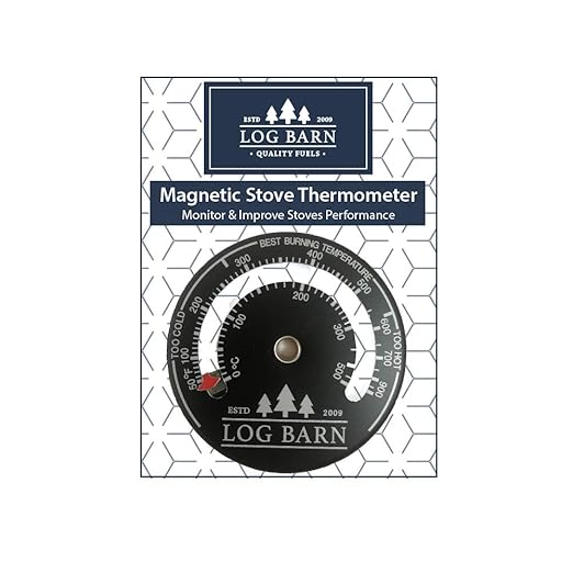 Log-Barn Magnetischer Brenner & Ofenthermometer