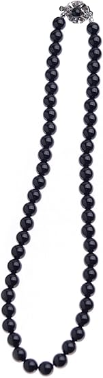 全長約45cm日本製ブラックオニキスネックレス 8mm丸珠 天然石 冠婚葬祭 ブラックフォーマル ブラック ネックレス 通販 Amazon