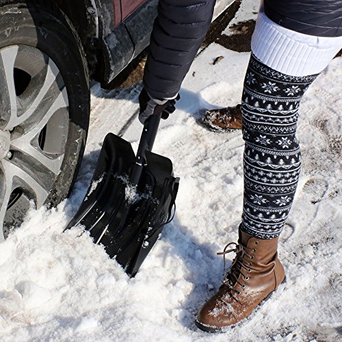 CASL Brands 3-in-1 Emergency Snow Shovel Removal Kit for Car and Truck, Portable Compact Design, Includes Carrying Bag, Scraper, and Brush