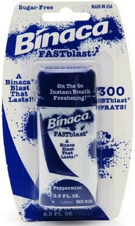 Binaca Fast Blast Breath Spray Peppermint Amazon.ca Health