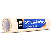 Transfer Tape for Vinyl, 24 inch x 100 feet, Paper with Layflat Adhesive. American-Made Application Tape for Craft Cutters and Sign Makers