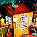 Kits Wood Dollhouse Miniature DIY dolls House Room with Furniture and Cover Wish Upon Star