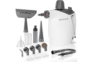 TICYACK Handheld Steam Cleaner, Steam Cleaner with 16 PCS Accessory & Safety Lock, 500ML Large Capacity Natural Surface Steam for Cleaning, Multipurpose Steamer for Home, Car, Bathroom, Grease (White)