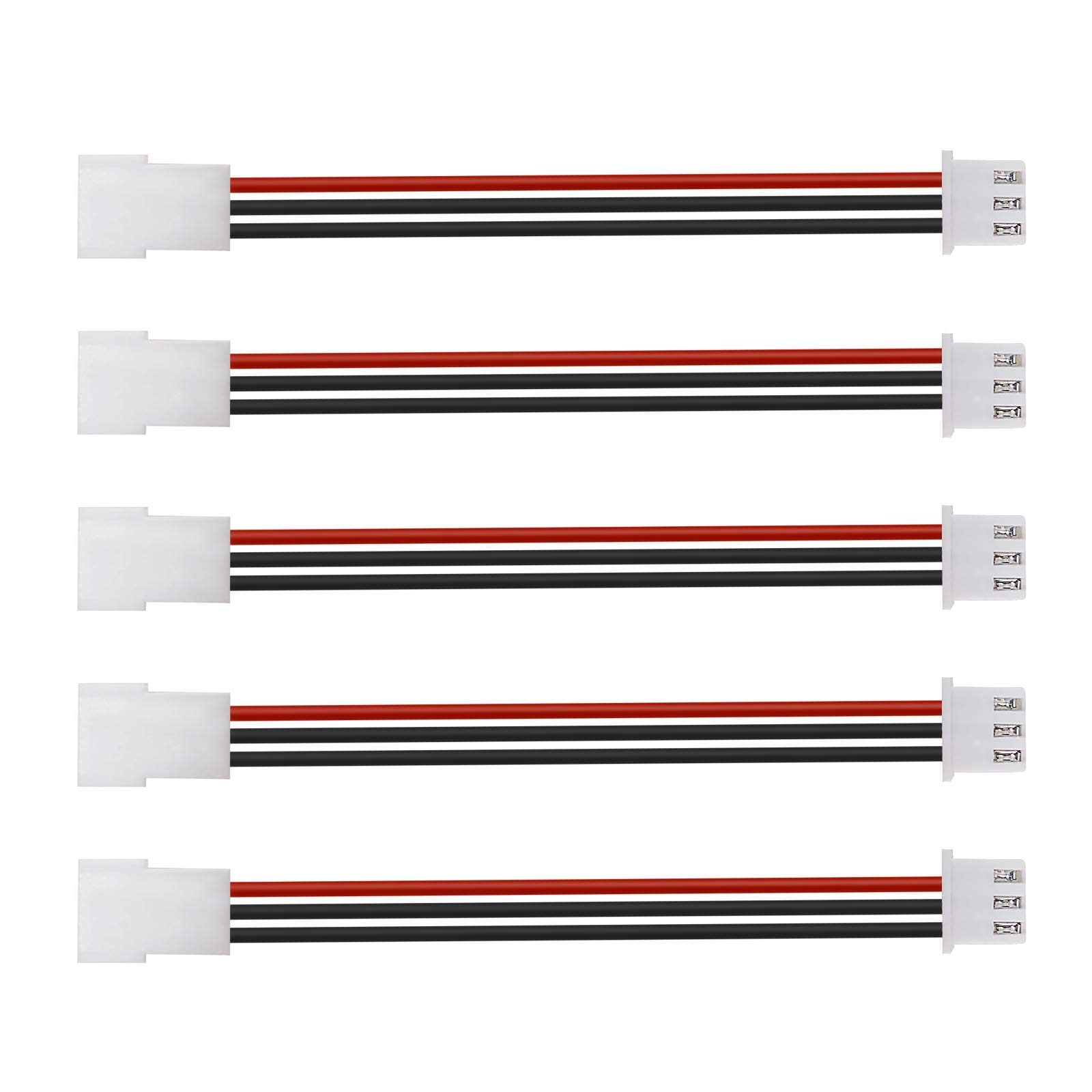 The Lord of the Tools 5x 2S LIPO Battery Balance Charging Extension Cables JST-XH 2.54mm Male Female Connector 22AWG Wire for RC Drone Quadcopter