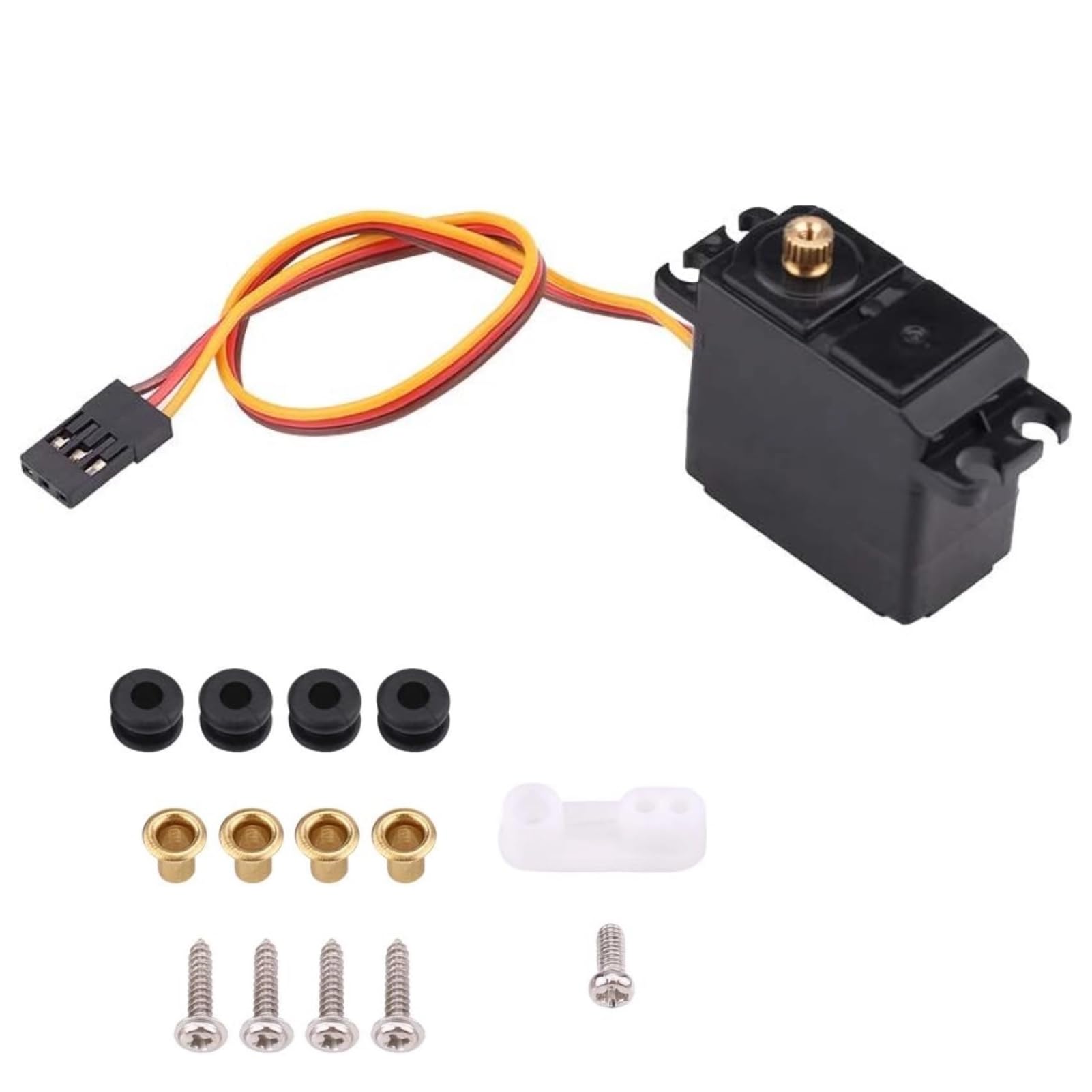 RC Servo, Metal Gear Waterproof Servo Remote Control Accessory for 1/16 1/14 1/12 RC Car