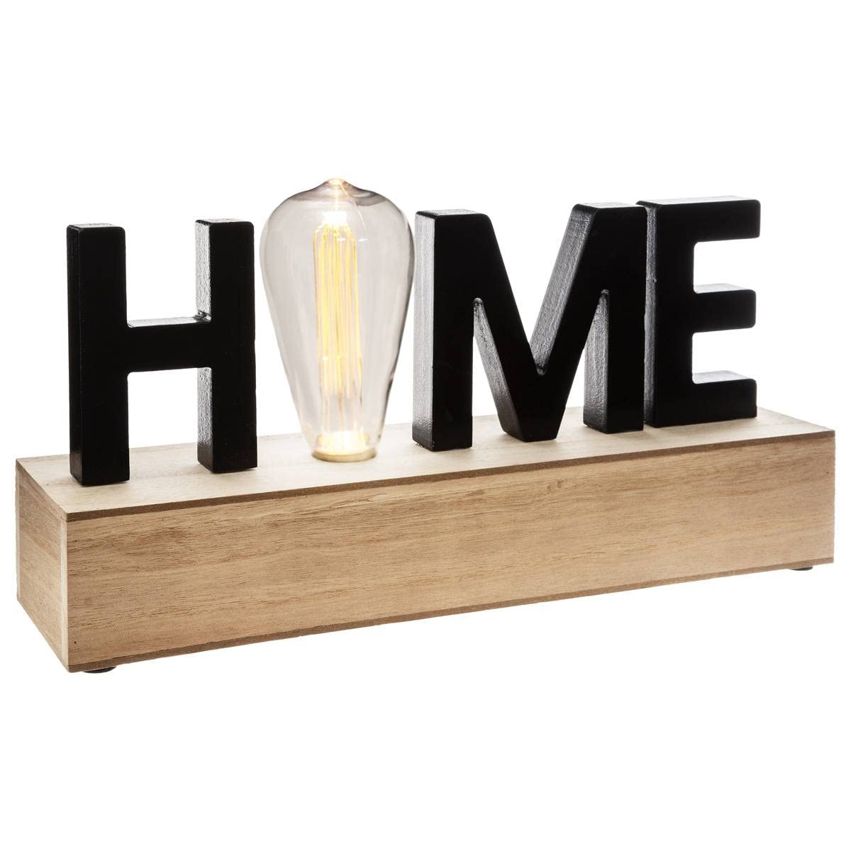 Atmosphera – Table LED with The Word 'Home' 16 x 34 cm