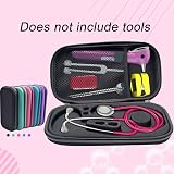 DASNTERED EVA Hard Stethoscope Case - Compact Organizer with Mesh Pockets view 3