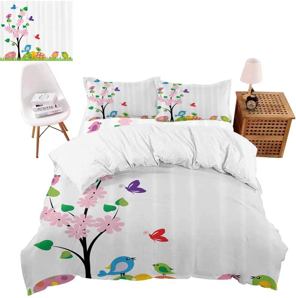 vroselv-home - Juego de Funda de edredón Reversible de 4 Piezas, diseño