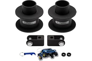 Supreme Suspensions - 2" Front Leveling Kit for 2005-2023 Ford F250 / F350 Super Duty 4WD High-Strength Steel Coil Spring Lift Spacers & Shock Mount Extenders - Can Cooler Included with Purchase