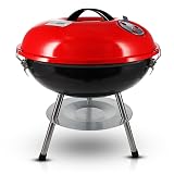 Gas One – 14-inch Portable Barbecue Grill with 3-Point Locking Lid for Heat Preservation – Dual Venting System – Small Charcoal Grill for Backyard, Camping, Boat