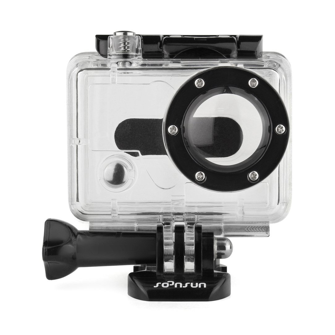 SOONSUN Replacement Underwater Waterproof Housing Case for GoPro HD Hero 1 and Go Pro HD Hero 2 Camera