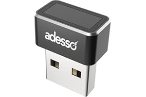 Adesso USB Fingerprint Reader Windows Hello Compatible Built-in Biometric Security AES256 Encryption Made in Taiwan TAA Compliant AFP-100-TAA