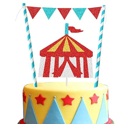 Vintage Circus Cake Topper Circus Tent Big Top Cake Topper For