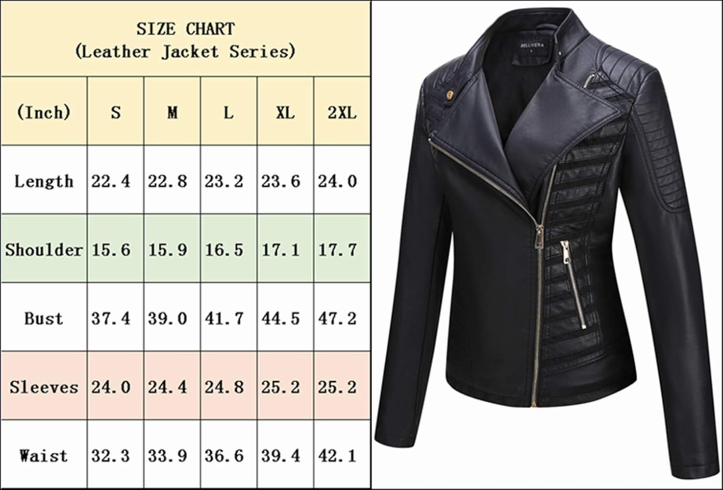 bellivera women's faux leather short jacket