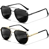KUGUAOK Polarized Aviator Sunglasses for Women Men UV Protection Running Outdoors Tangle Free Sun Glasses Vintage Shades