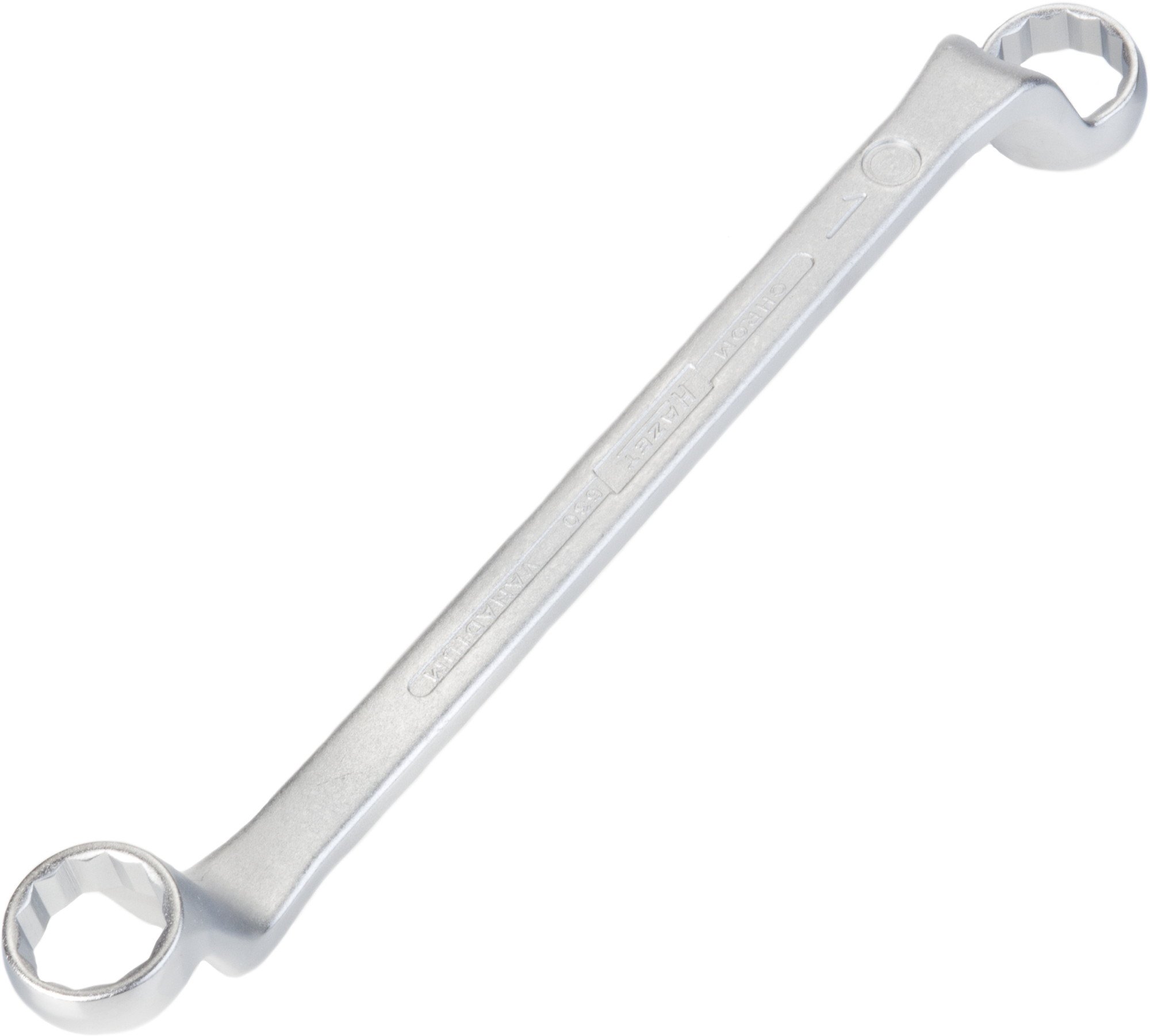 HAZET 630A-15/16X1 330 mm 12-Point Profile Polished Head Double Box-End Wrench - Chrome-Plated
