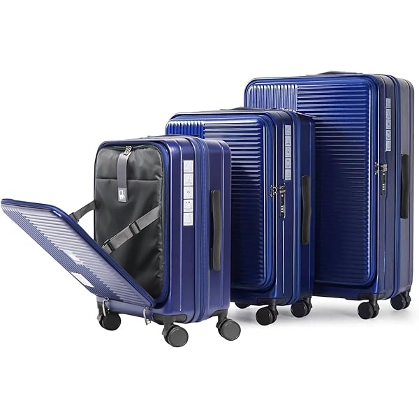 Amazon.com | Merax Luggage Sets 3 Piece,Front Open PC Hardshell
