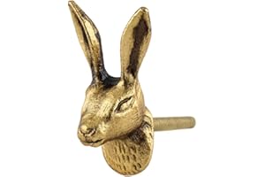 Indian Shelf 2 Pack Aluminium Gold Rabbit Kids Nursery Drawer Knobs for Kitchen Cabinet Hardware Door Decorative Animal Dresser Knobs Pulls Premium Furniture