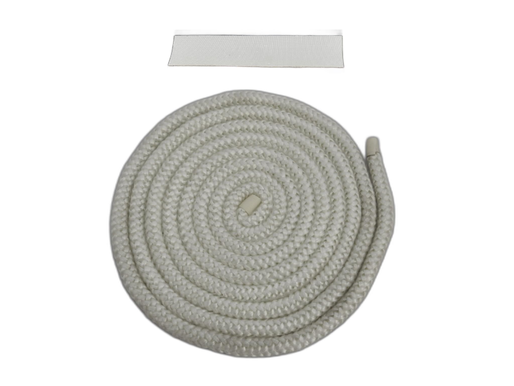 The Stove Wizard 12mm Glass Fibre Door Seal Cord – 4m Heat Resistant Stove Rope with 100mm Free End | Soft White Thermal Seal for Wood Burning Stoves, Ovens, Fireplaces, Boilers, Flue Doors