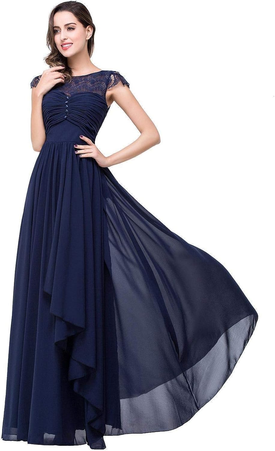 20199 Women's Elegant Evening Dress Bridesmaid Cocktail Dress Pleated Comfortable Sizes Skirt