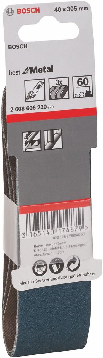 Bosch 2608606220 40 x 305 mm Sanding Belts, Blue, 40 mm x 305 mm - Image 4