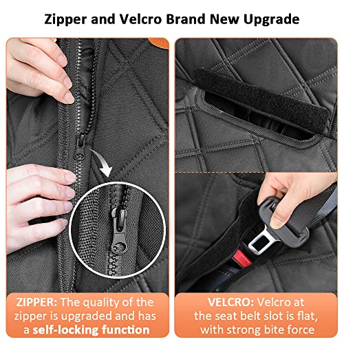 KYG Car Seat Cover for Dogs and Children, Non-Slip, Waterproof, Durable, Scratch-Resistant, Dog Blanket, Rear Seat, Isofix, with 1 Dog Strap, for Most Cars, HGVs & SUVs, 135 x 56 x 45 cm