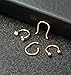 YOVORO 16G 3-4PCS 316L Stainless Steel Septum Piercing Nose Rings Hoop Cartilage Tragus Retainer Body Piercing Jewelry 8-10MM (e: 8pcs Silver-Tone+Rose Gold 8mm)