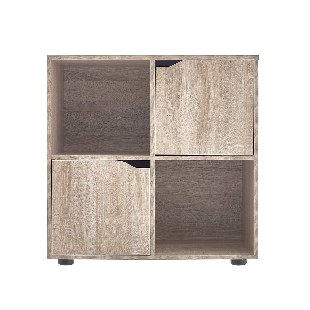 Buy PALDIN 2Tier 4 Cube Storage Bookshelf Wooden Storage Shelf