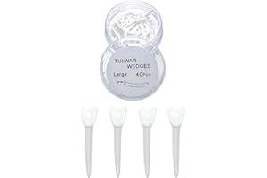 WINDPLUSYA 40Pcs/Box Dental Sectional Matrix System Refill Wedge, Dental Tulwar Wedges, L/M/S Plastic Wedges, Dental Wedge for Sectional Matrix System. (L)