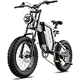 EKXBIKE X20 Electric Bike for Adults 2000W 35AH Removable Battery 20" Mountain Electric Dirt Bike, 34MPH, 7-Speed, Dual Hydraulic Shock Absorbers, Max Range 75 Miles Electric Motorcycle for Adults