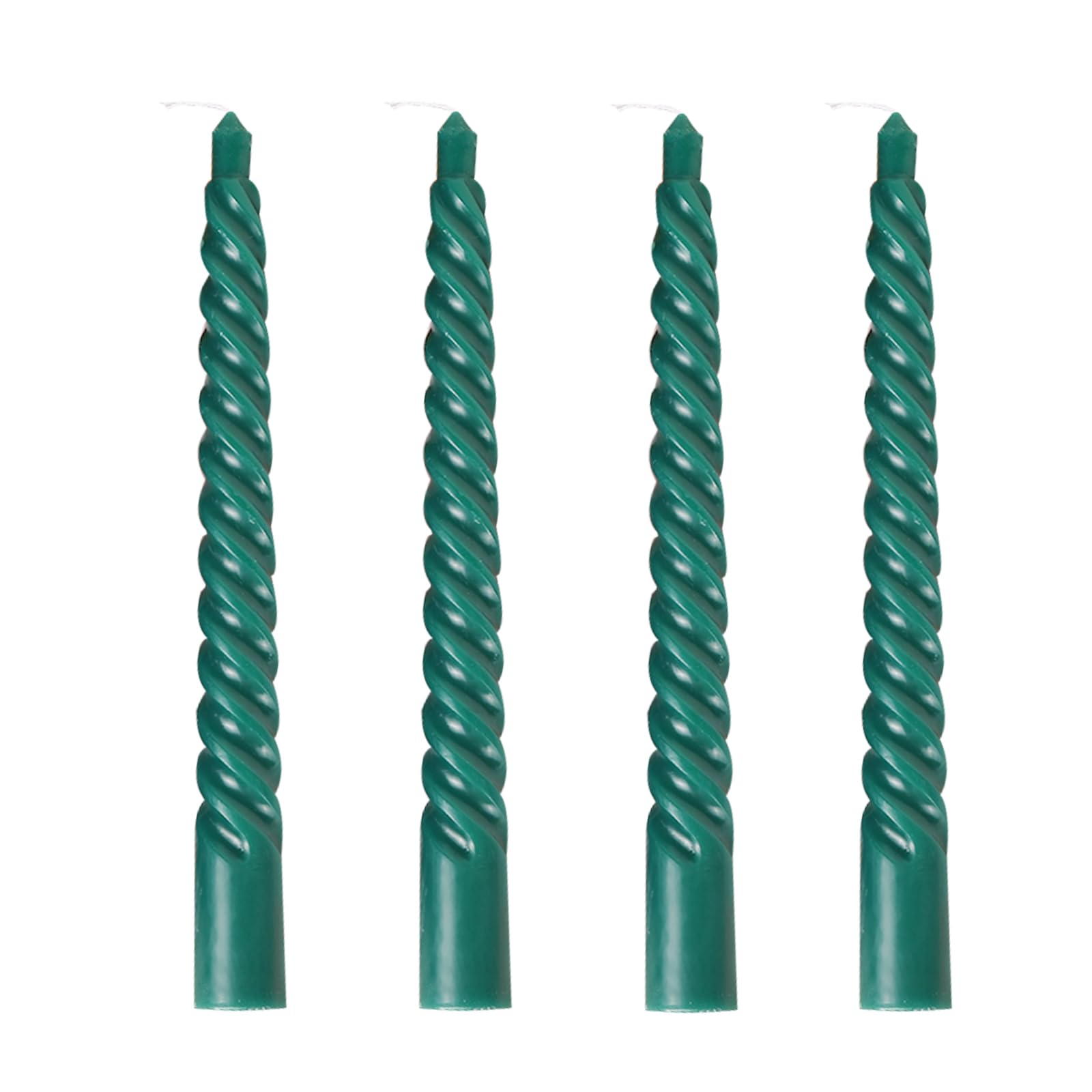Photo 1 of ** partials set 3 ** Likejarcand Taper Spiral Green Candles,8 inch-Set of 4 Tapered Candles, Tall Candlesticks, Long Candl Sticks, Home Dinner, Party, Wedding, Halloween (4, Green, 8 inch)