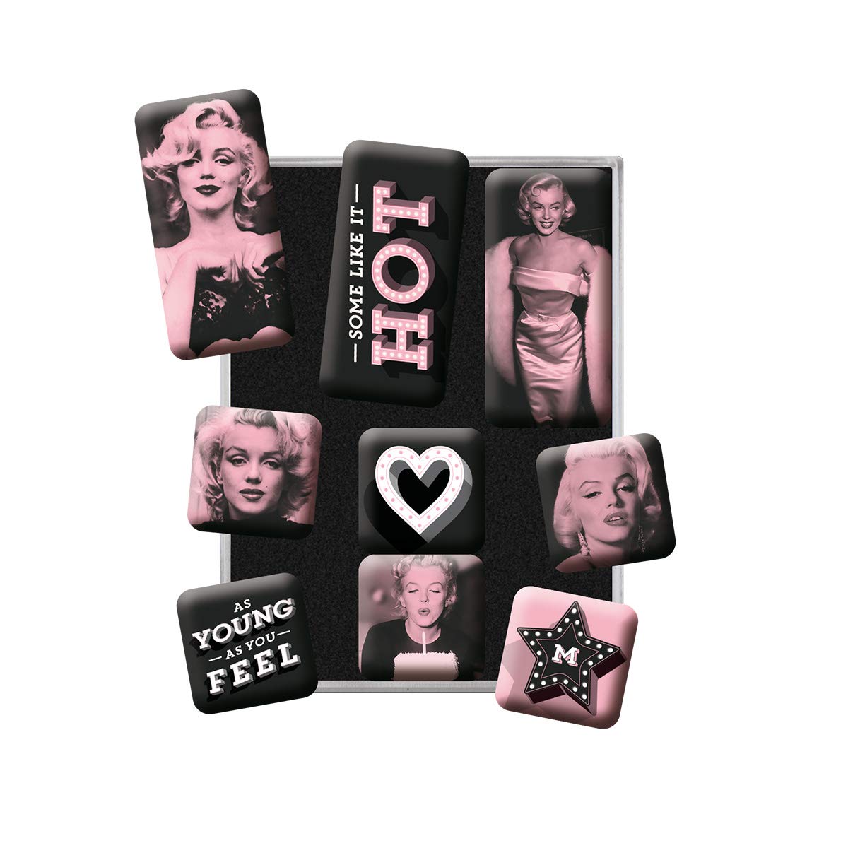 Nostalgic-Art 83104 Celebrities - Marilyn - Some Like It Hot, Magnet Set (9pcs)