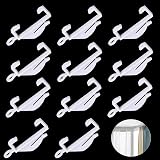 kuou 50 Pcs Curtain Hooks White Plastic Gliders for Track Rail Sliding
