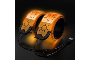 Todoxi 2 Pack LED Armband Rechargeable, Running Lights for Runners, Running Lights, Reflective Running Gear Light Up Armband High Visibility LED Wristband Lights for Running Walking