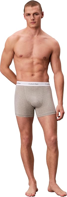 Uomo Pantaloncini Boxer Confezione da 3 Intimo, Multicolore (Black/White/Grey Heather), L