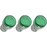 Shopcorp - Digital Led Display Indicator Ammeter, 0-100A Max AC380 Current Meter and 220V - Gauge Meter, Tester Amp Monitor -