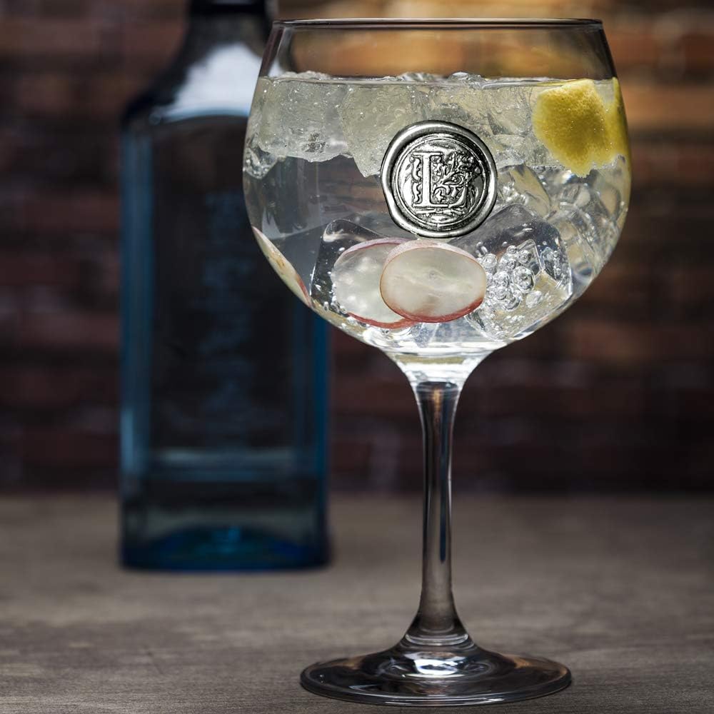 English Pewter Company Personalised Gin Glass with Your Choice of