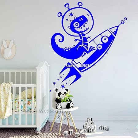 zhuziji Dibujos Animados Dinosaurio Cohete Pared calcomanía para ...